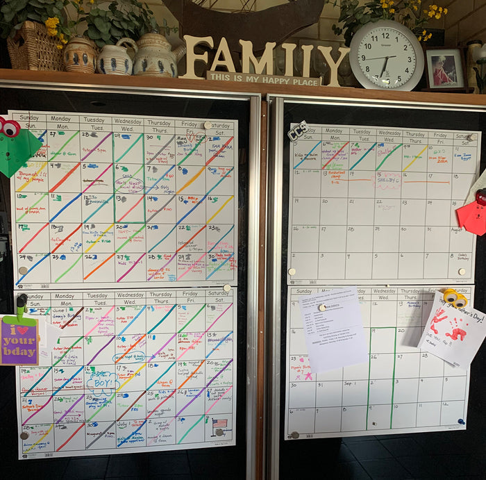 Horizontal Calendar - Set of White - Creative Shapes Etc.