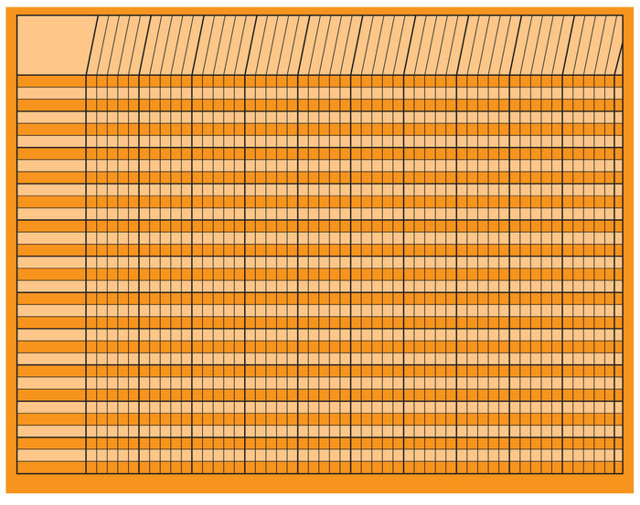 Horizontal Chart - Orange - Creative Shapes Etc.