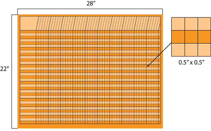 Horizontal Chart - Orange - Creative Shapes Etc.