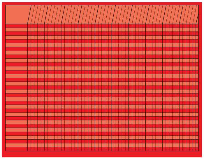 Horizontal Chart - Red - Creative Shapes Etc.
