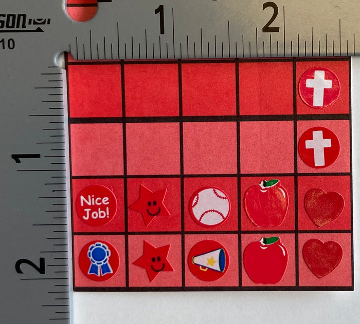 Horizontal Chart - Red - Creative Shapes Etc.