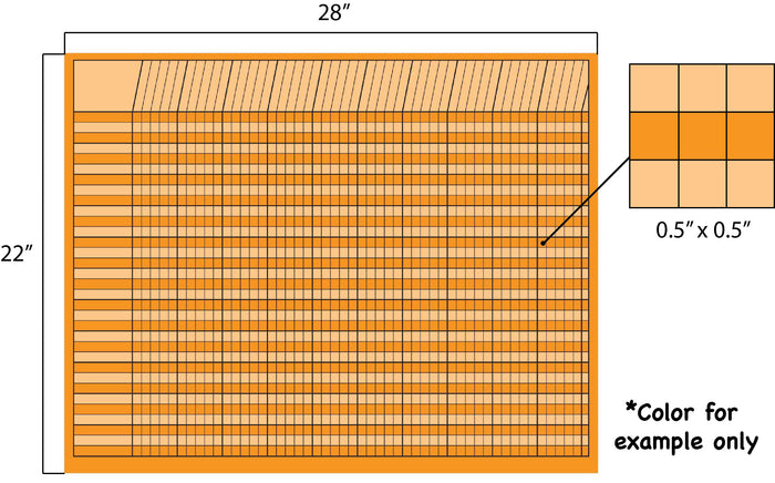 Horizontal Chart - Red - Creative Shapes Etc.
