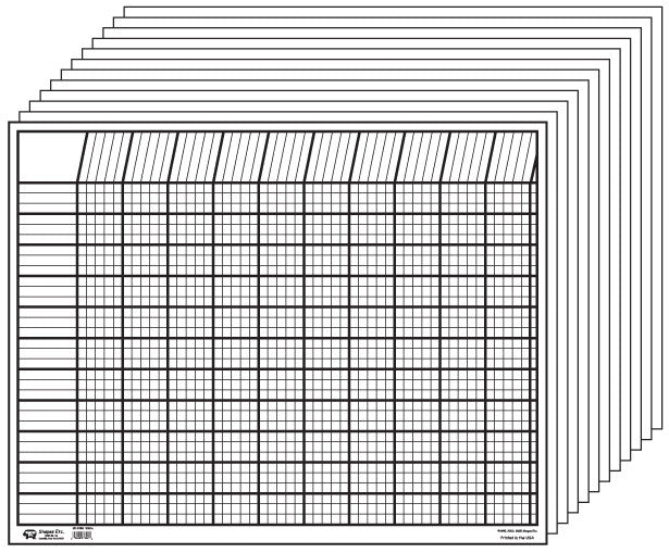Horizontal Chart Set - White - Creative Shapes Etc.