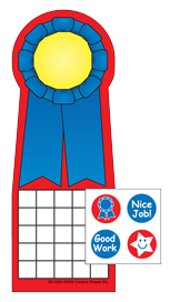 Incentive Sticker Set - Blue Ribbon - Creative Shapes Etc.