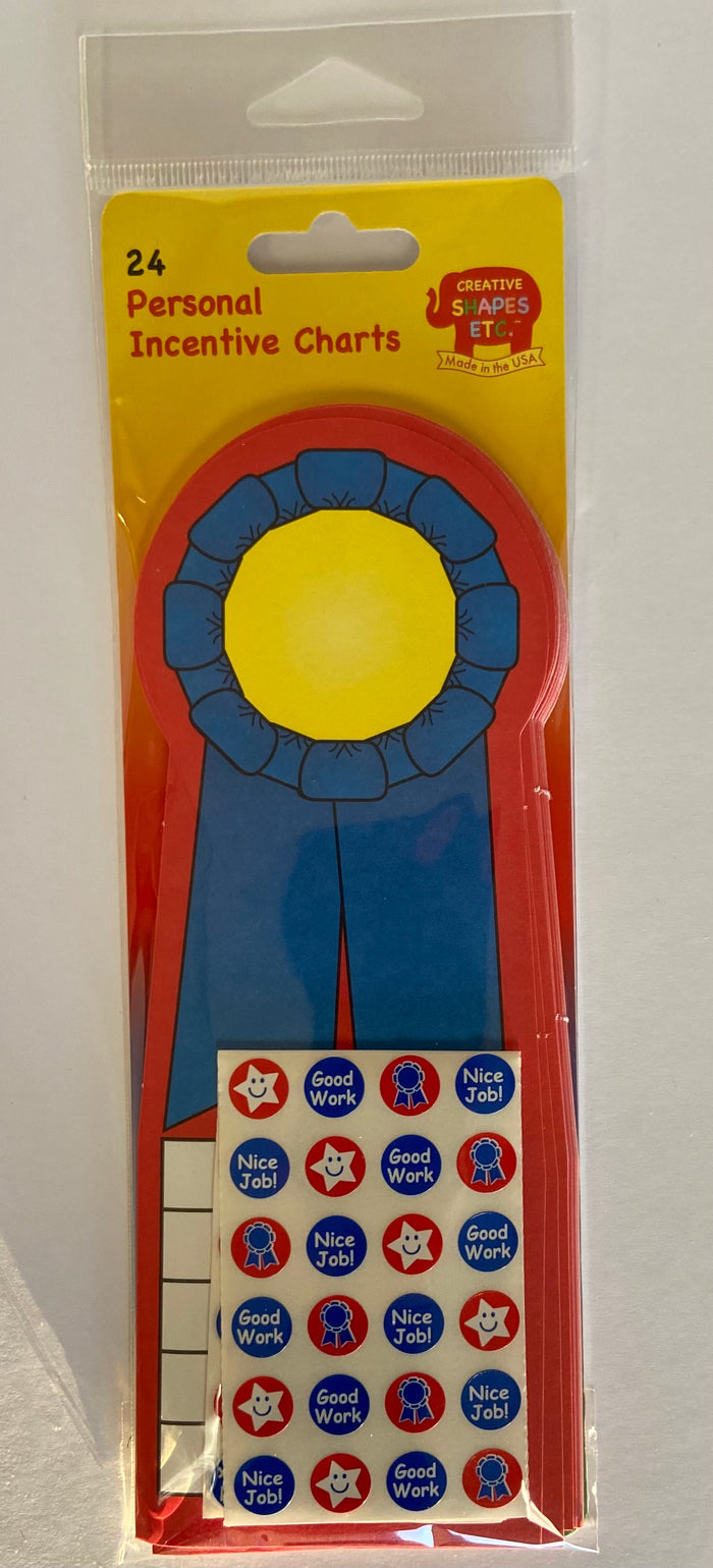 Incentive Sticker Set - Blue Ribbon - Creative Shapes Etc.