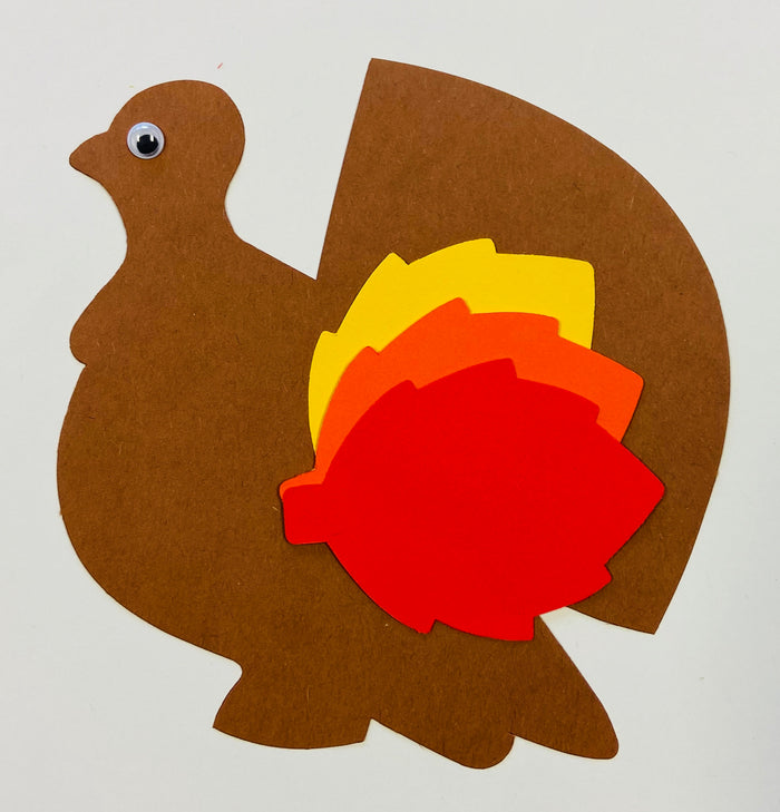 Colorful fall cutouts perfect for Thanksgiving classroom craft projects