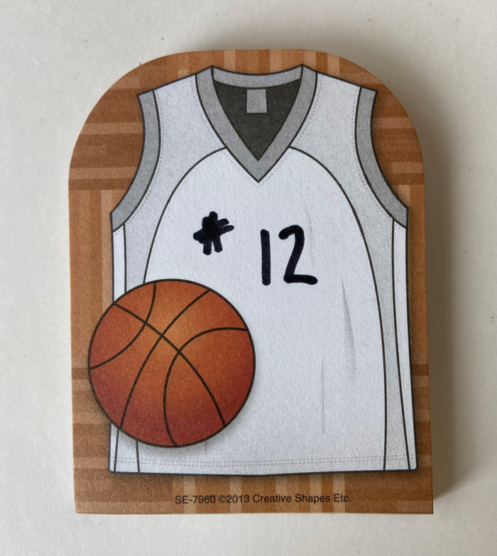 Large Notepad - Basketball Jersey - Creative Shapes Etc.