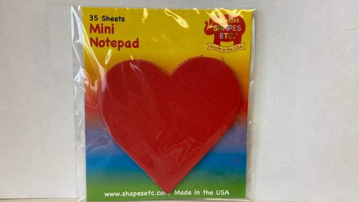 Pocket-Sized Heart Notepad for Daily Writing - Creative Shapes Etc.