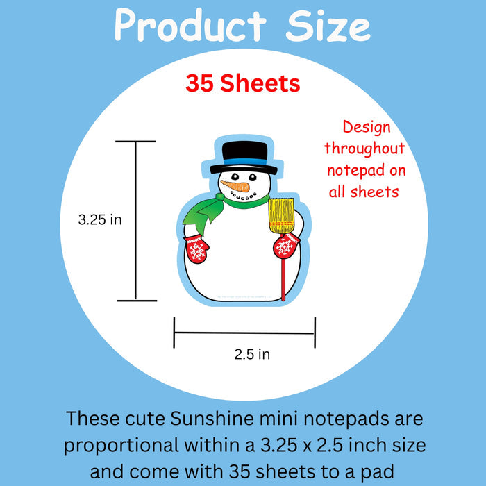 SHAPES ETC. Mini Notepad - Snowman