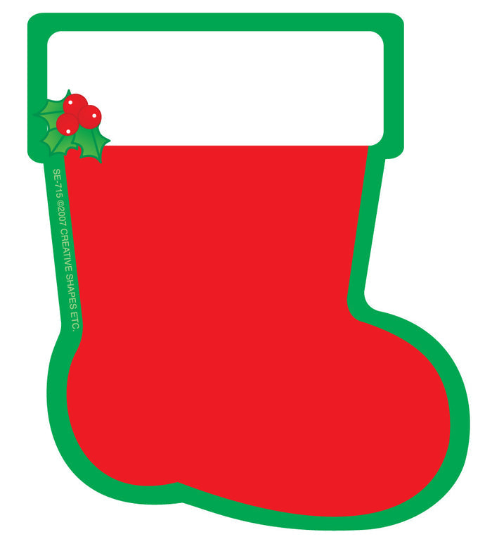 Mini Notepad Stocking red festive holiday design