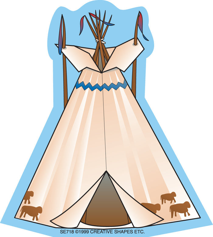 Mini teepee-shaped notepad with 35 acid-free sheets