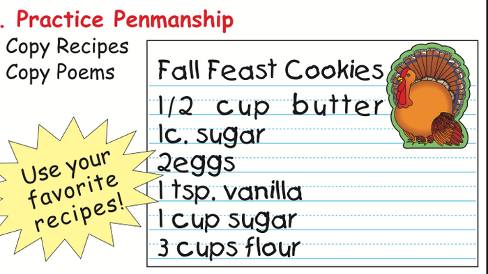 Turkey themed mini notepad perfect for classroom decor