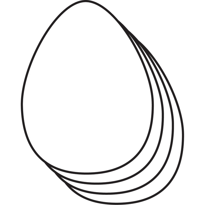 Small Single Color Cut-Out - Egg - Creative Shapes Etc.