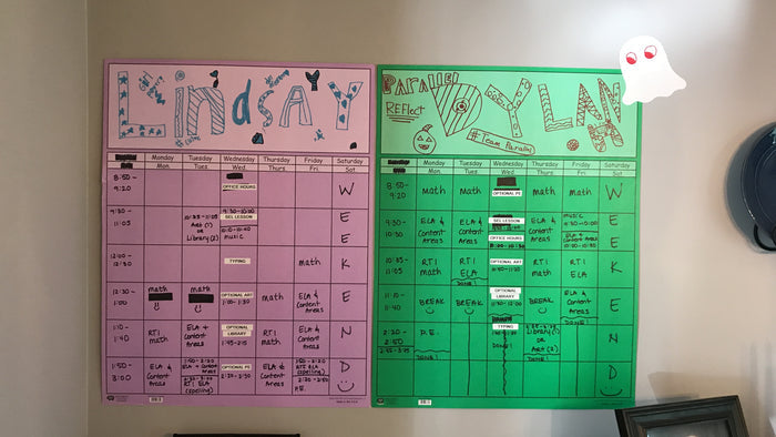 Vertical Calendar - Green - Creative Shapes Etc.
