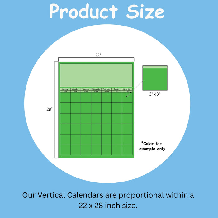 SHAPES ETC. Vertical Calendar - Set of 12 White