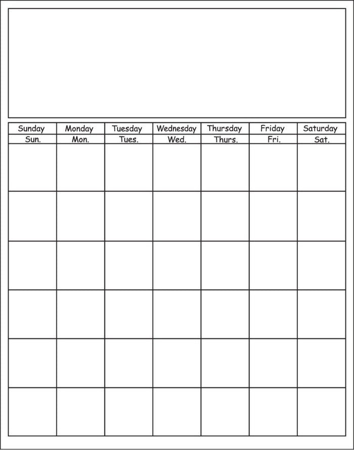 Vertical Calendar - White - Creative Shapes Etc.