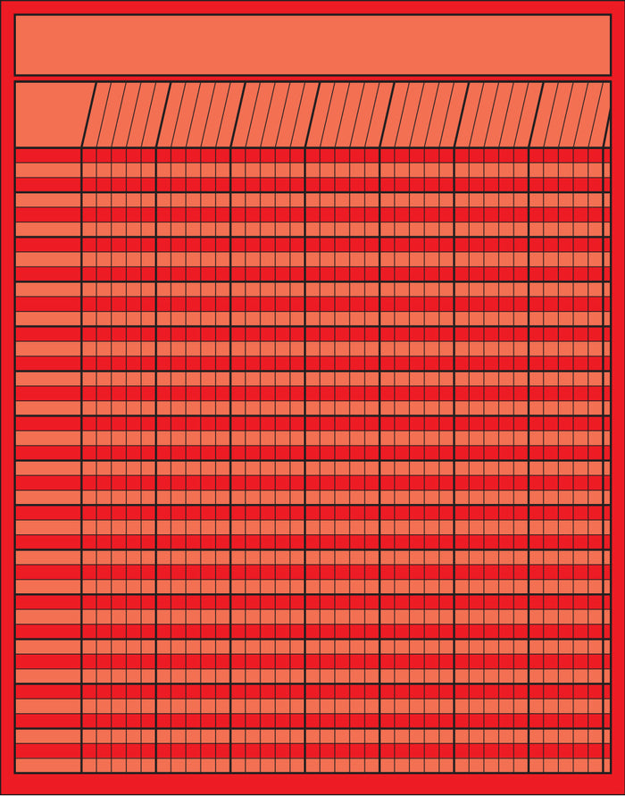 Vertical Chart - Red - Creative Shapes Etc.
