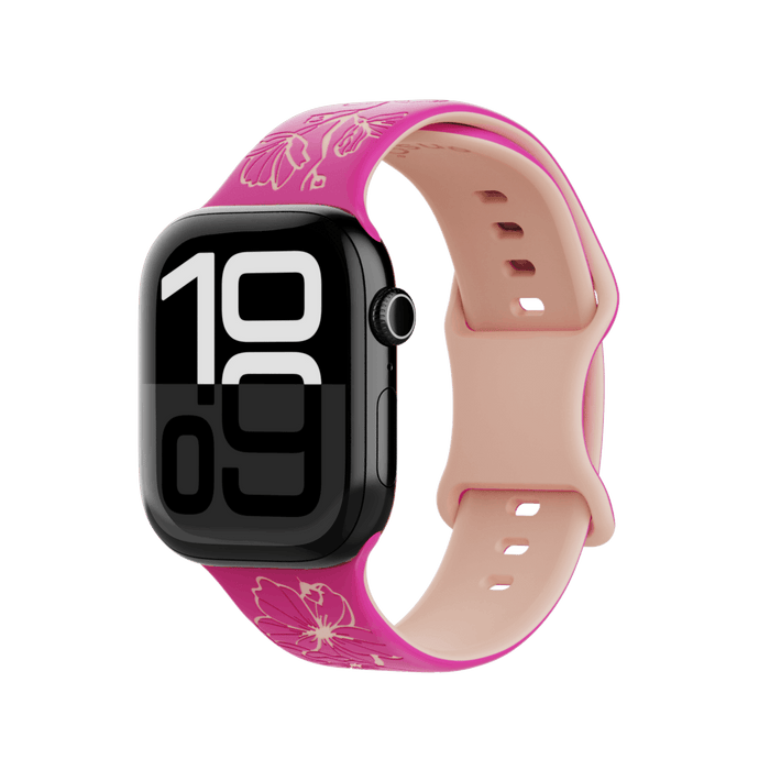 Silicone Sport Apple Watch Band - Blossoming Cherry