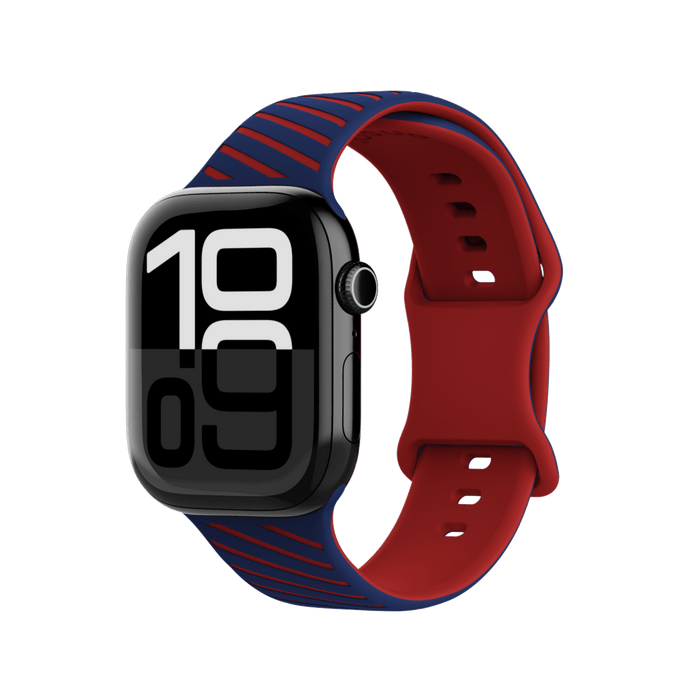 Silicone Sport Apple Watch Band -  Classic Stripe
