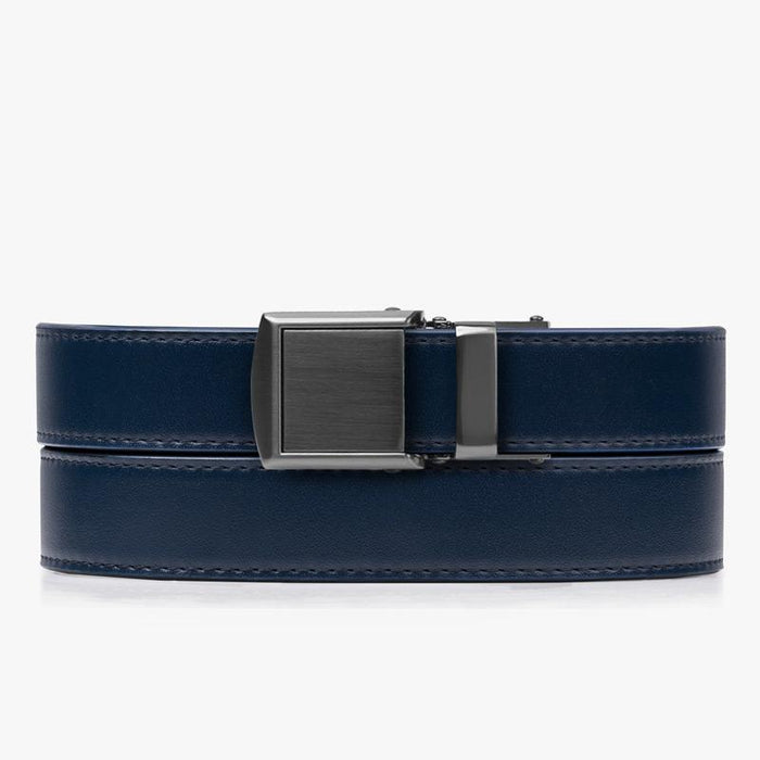 Navy Skinny Belts - SlideBelts