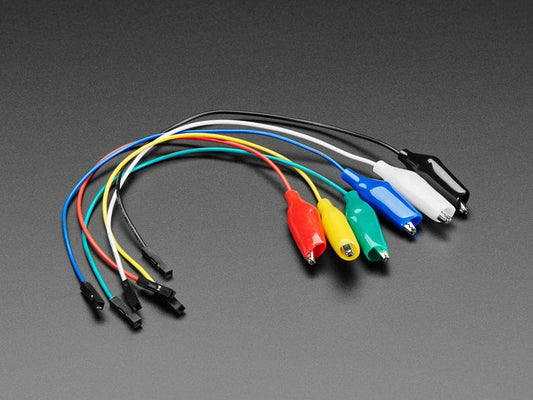 Small Alligator Clip to Female Jumper Wire Bundle - 6 Pieces by The Pi Hut - The Pi Hut