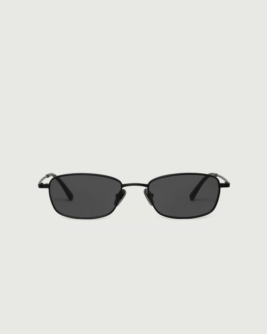 Charcoal::Smith Sunglasses rectangle Black metal front