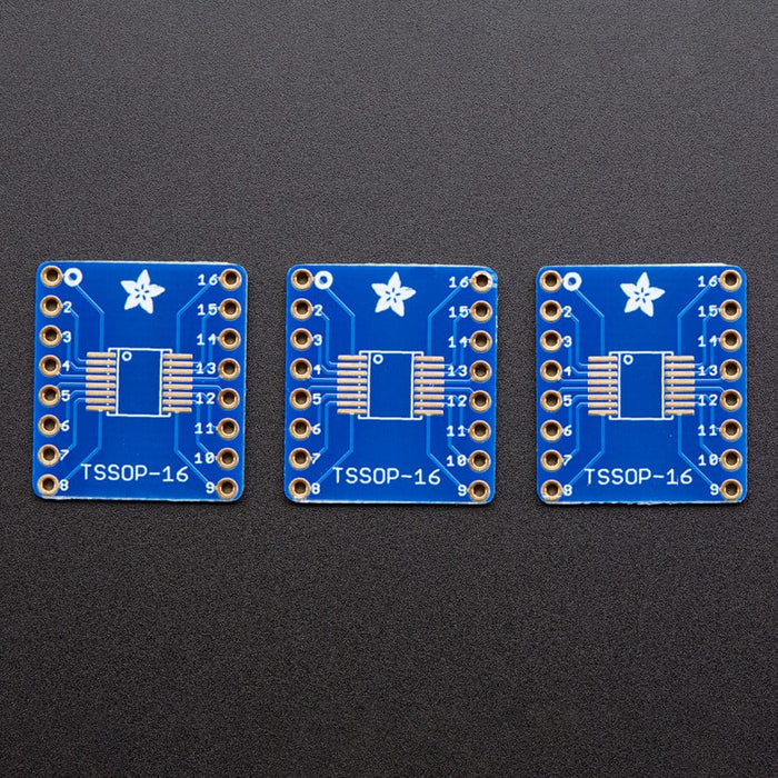 SMT Breakout PCB for SOIC-16 or TSSOP-16 - 3 Pack! by Adafruit - The Pi Hut
