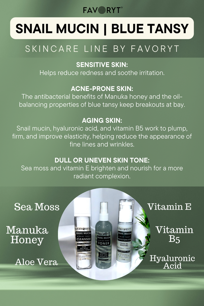 Snail Mucin | Blue Tansy Skincare Line by FAVORYT