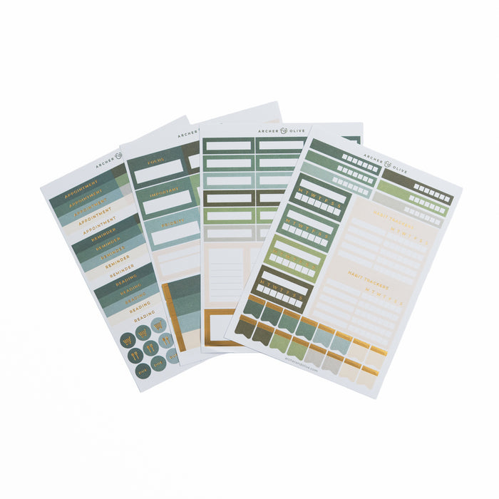 Soft Nature Planning Sticker Set - Archer and Olive