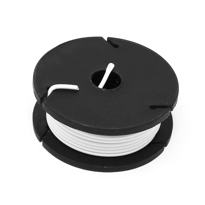 Solid-Core Wire Spool - 7.5m 22AWG - White by The Pi Hut - The Pi Hut