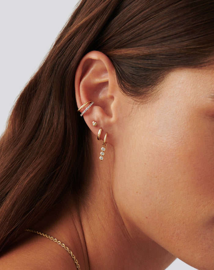 Fine Diamond Heart Stud Earrings Earrings Missoma