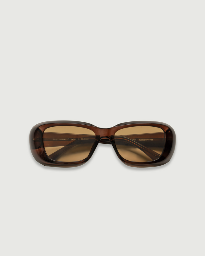 Whiskey::Sonny Sunglasses Square Brown recycled polyester top