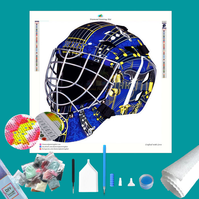 St. Louis Blues NHL Goalie Mask Diamond Painting-Diamond Painting Hut