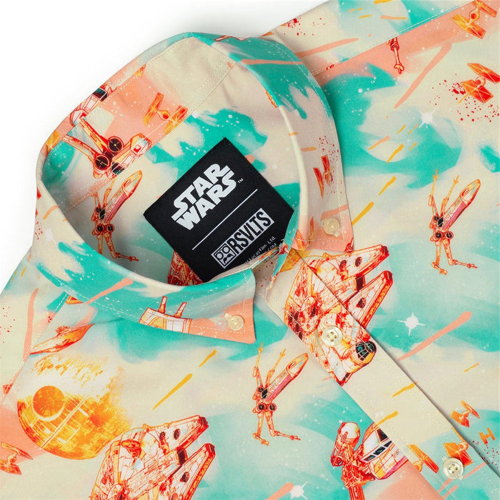 RSVLTS Star Wars Short Sleeve Shirt Star Wars™ "Cosmic Crossfire" – KUNUFLEX Short Sleeve Shirt  Star Wars™ "Cosmic Crossfire" – KUNUFLEX Short Sleeve Shirt