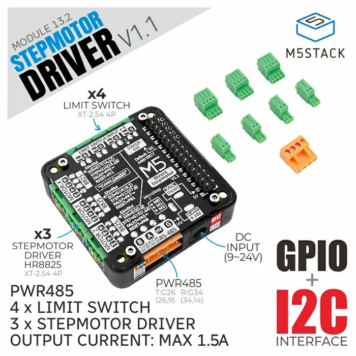 Stepmotor Driver Module v1.1 (HR8825) - m5stack-store