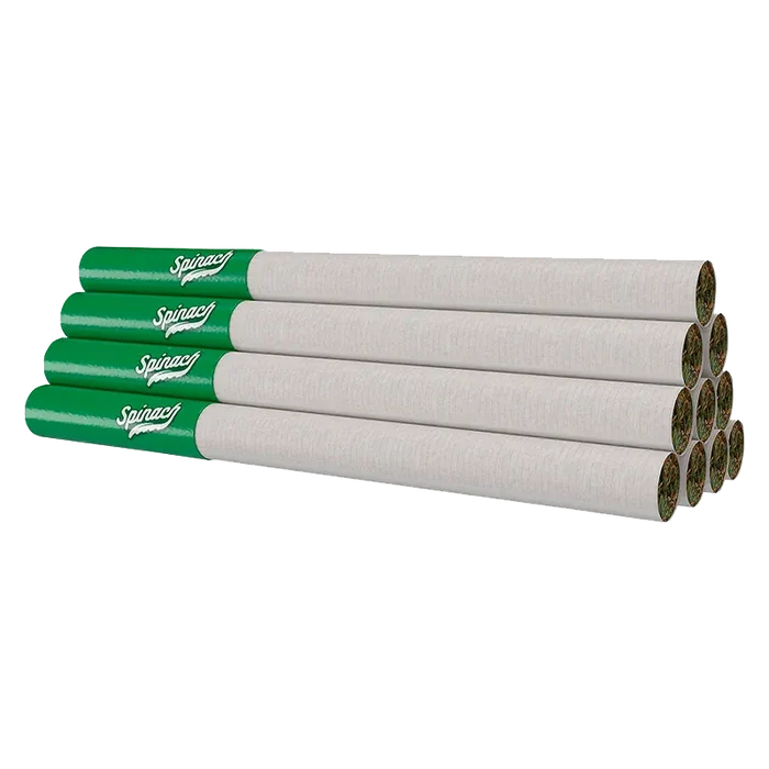 Angled side view of a stacked bundle of STIX Sour Chem PR 10 x 0.4 g white tubes with green branded tips and visible packed ends.