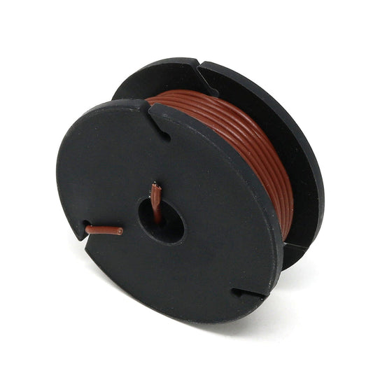 Stranded-Core Wire Spool - 25ft - 22AWG - Brown by The Pi Hut - The Pi Hut