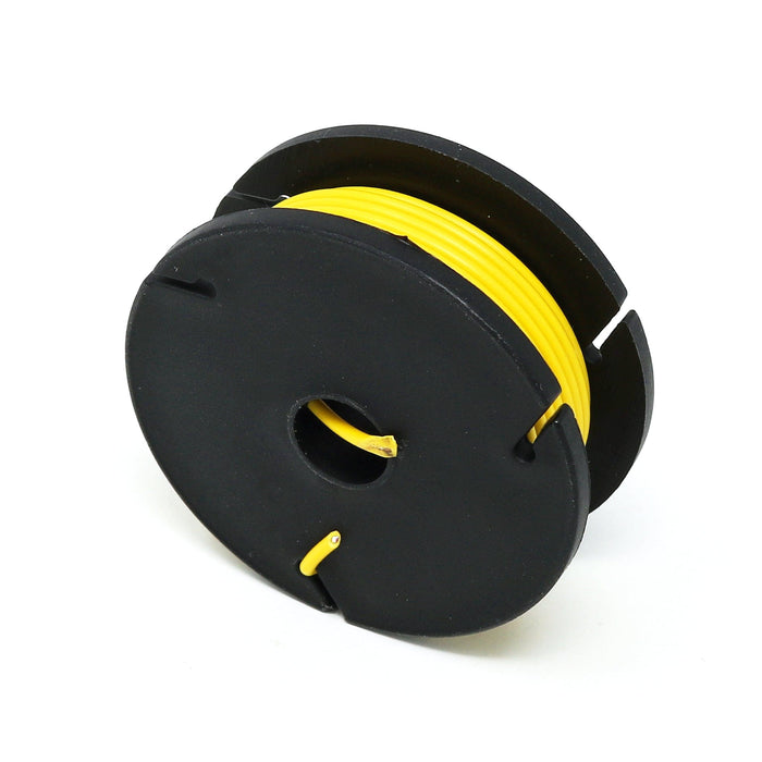 Stranded-Core Wire Spool - 25ft - 22AWG - Yellow by The Pi Hut - The Pi Hut