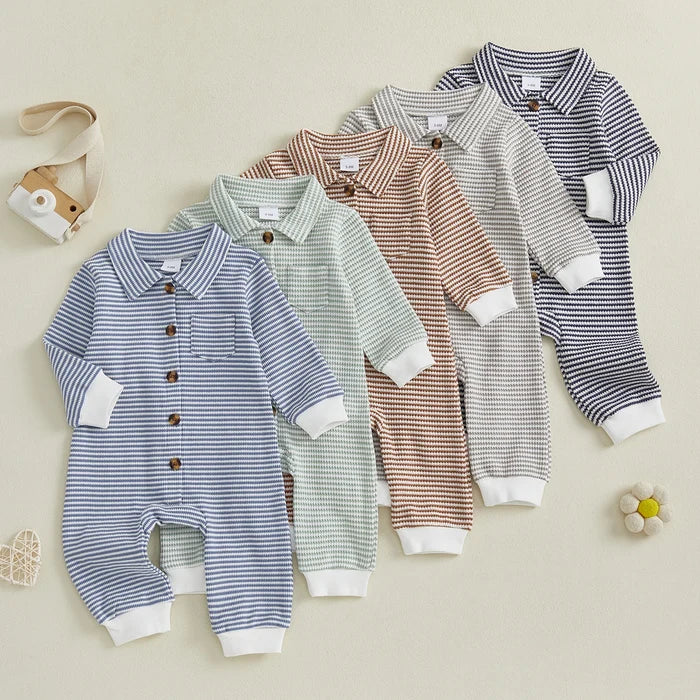STRIPES Collared Jumpsuit