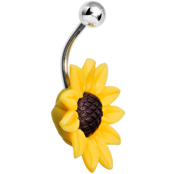 Stunning Sunflower Belly Ring