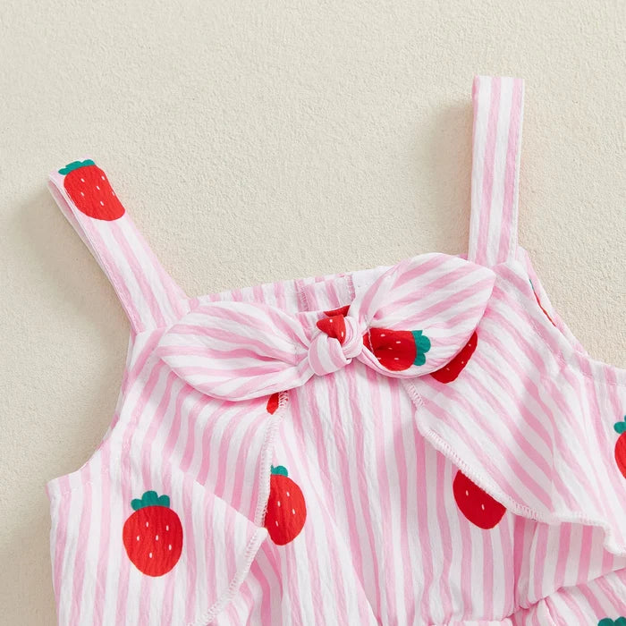 SUMMER FRUIT Bowtie Romper