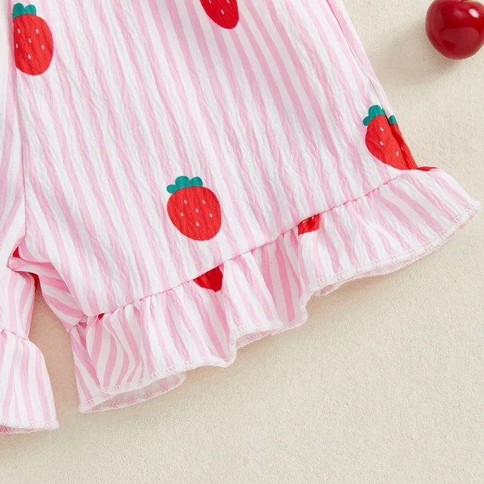 SUMMER FRUIT Bowtie Romper