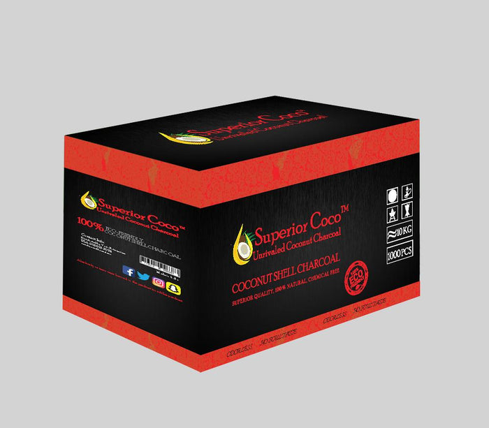 Superior Coco Natural Hookah Charcoal Cubes (16 Kg) (Wholesale)