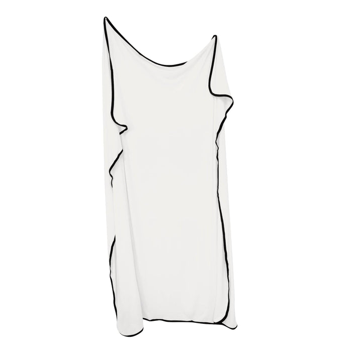 Kyte Baby Swaddle Blanket in Cloud with Midnight Trim