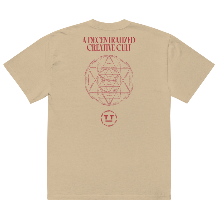 T_T A Decentralized Creative Cult - Oversized Faded Tee
