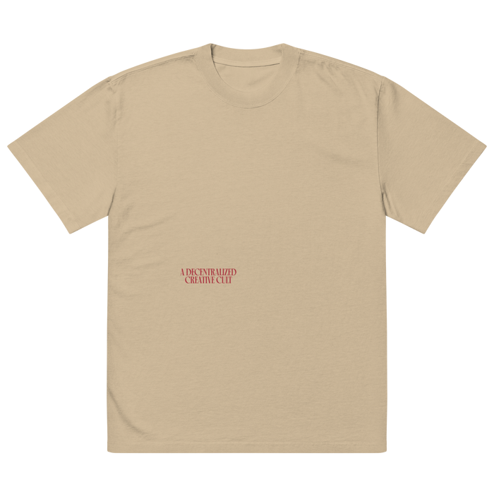 T_T A Decentralized Creative Cult - Oversized Faded Tee