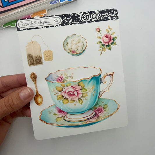 Teacup Jumbo Journaling Sticker Pocket