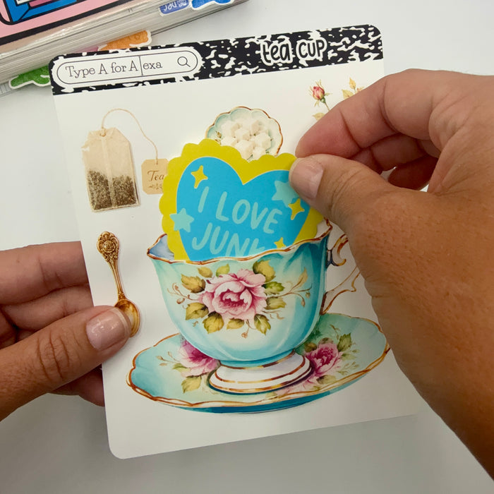 Teacup Jumbo Journaling Sticker Pocket