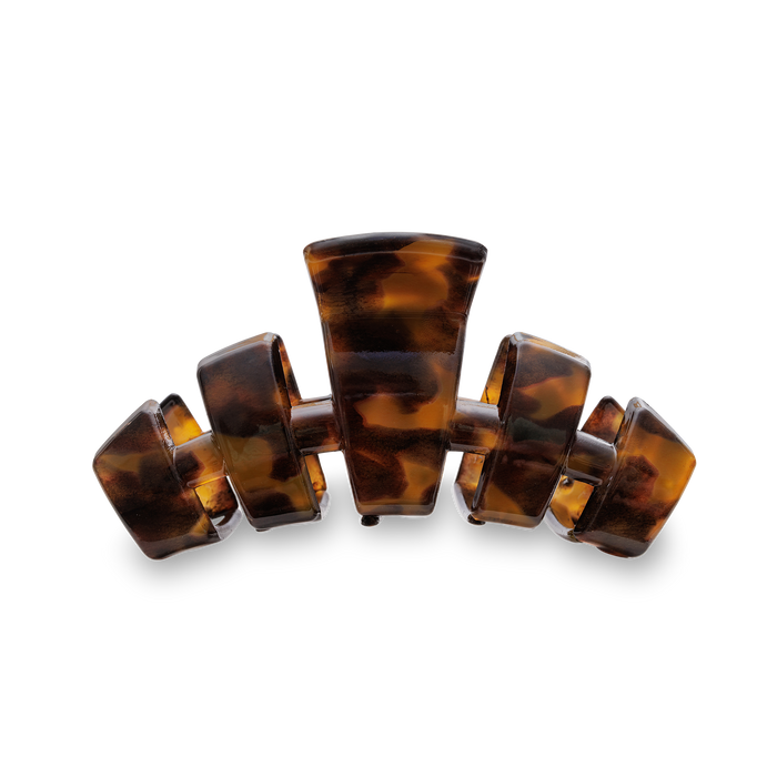 TELETIES - Classic Hair Clip | Medium | Tortoise