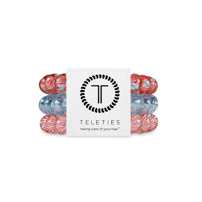 TELETIES - Spiral Hair Coils | Large | Freedom to Sparkle Hair Ties